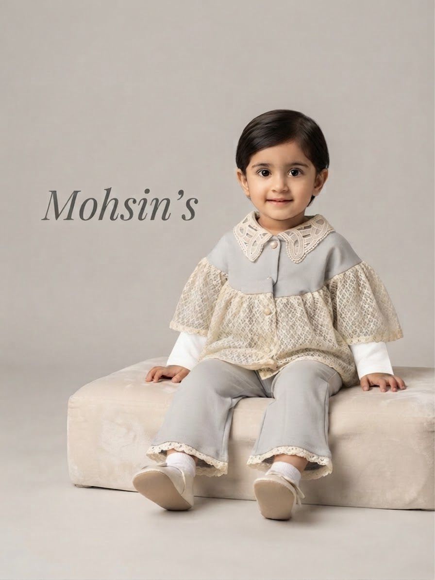 Baby Girl Kaftan 3 Piece Suit