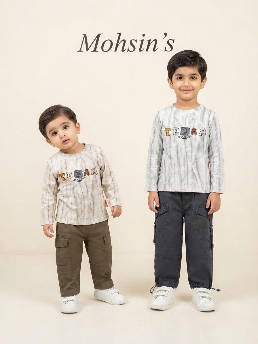 Boy Long Sleeve Shirt with Cargo Trouser