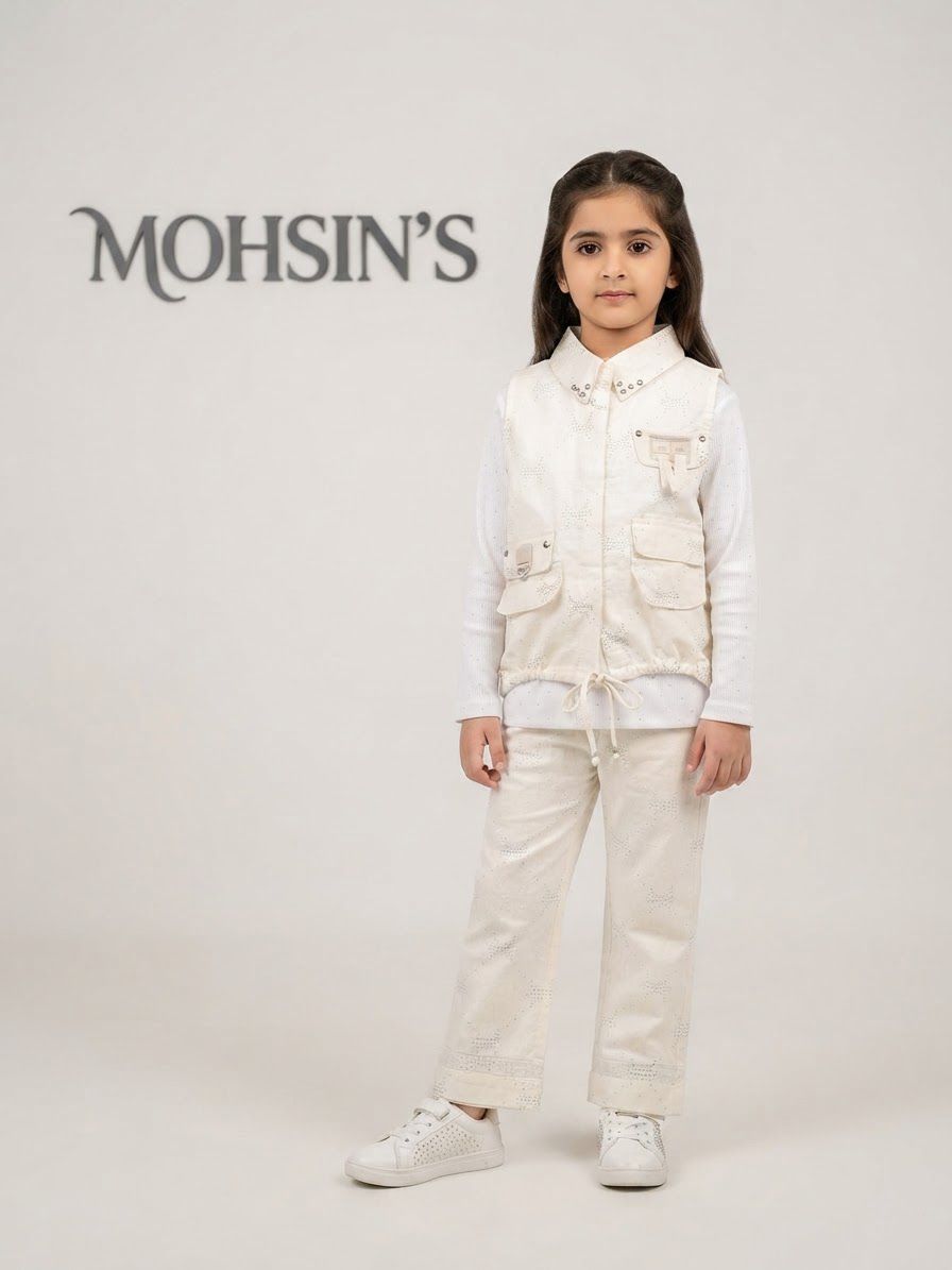 Girls Fancy 3-Piece Co-Ord Set